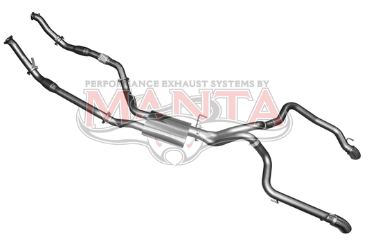 Toyota Landcruiser VDJ200 3in Dual With Cat & Muffler, Exit L&R, Aluminised Steel