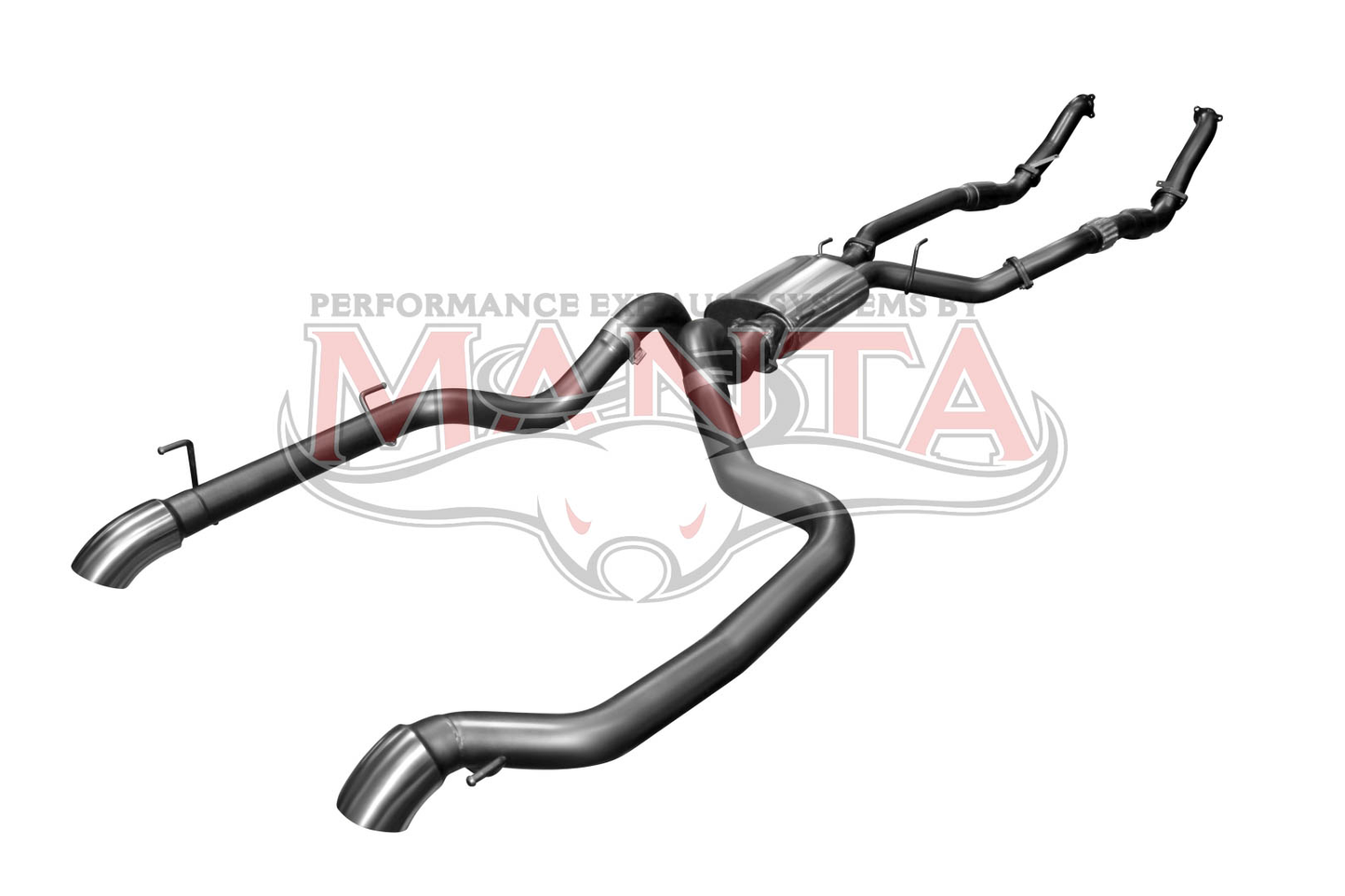 Toyota Landcruiser VDJ200 3in Dual With Cat & Muffler, Exit L&R, Aluminised Steel