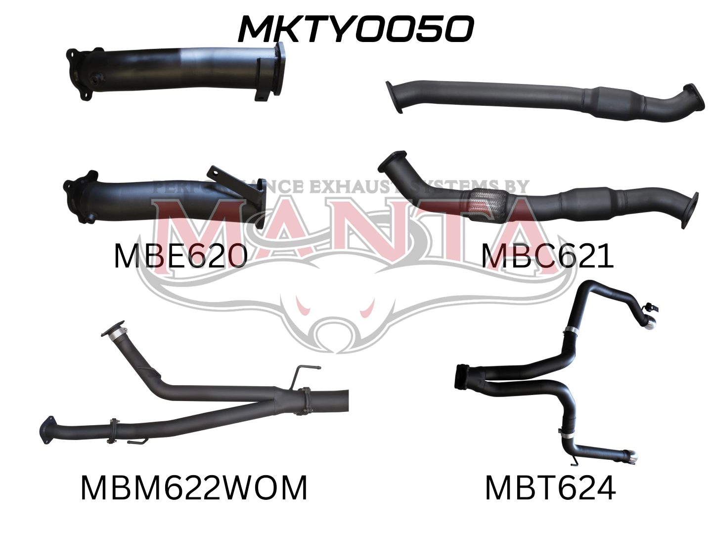 Toyota Landcruiser VDJ200 3in Dual With Cat, NO Muffler, Exit L&R, Aluminised Steel