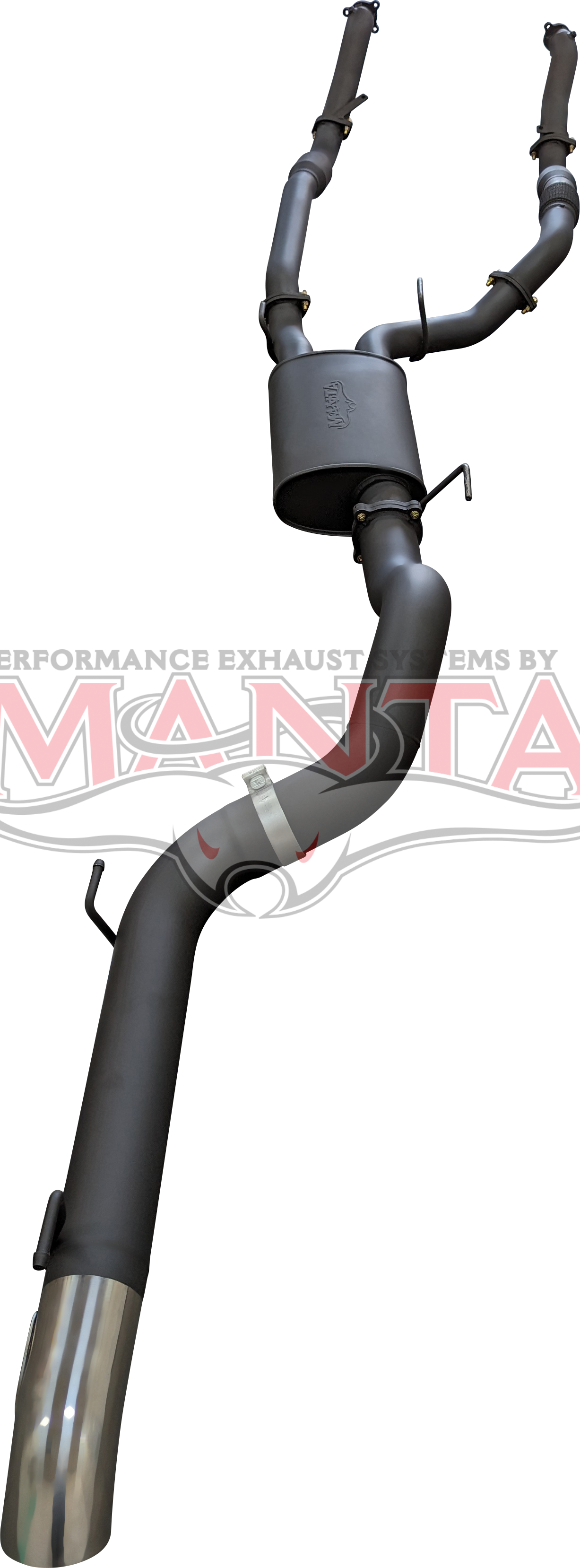 Toyota Landcruiser VDJ200 3in Dual With Cat & Muffler, 4in Exit, Aluminised Steel