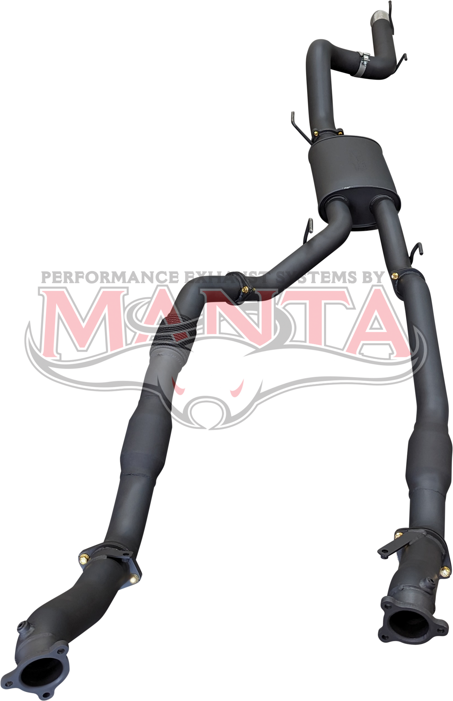 Toyota Landcruiser VDJ200 3in Dual With Cat & Muffler, 4in Exit, Aluminised Steel