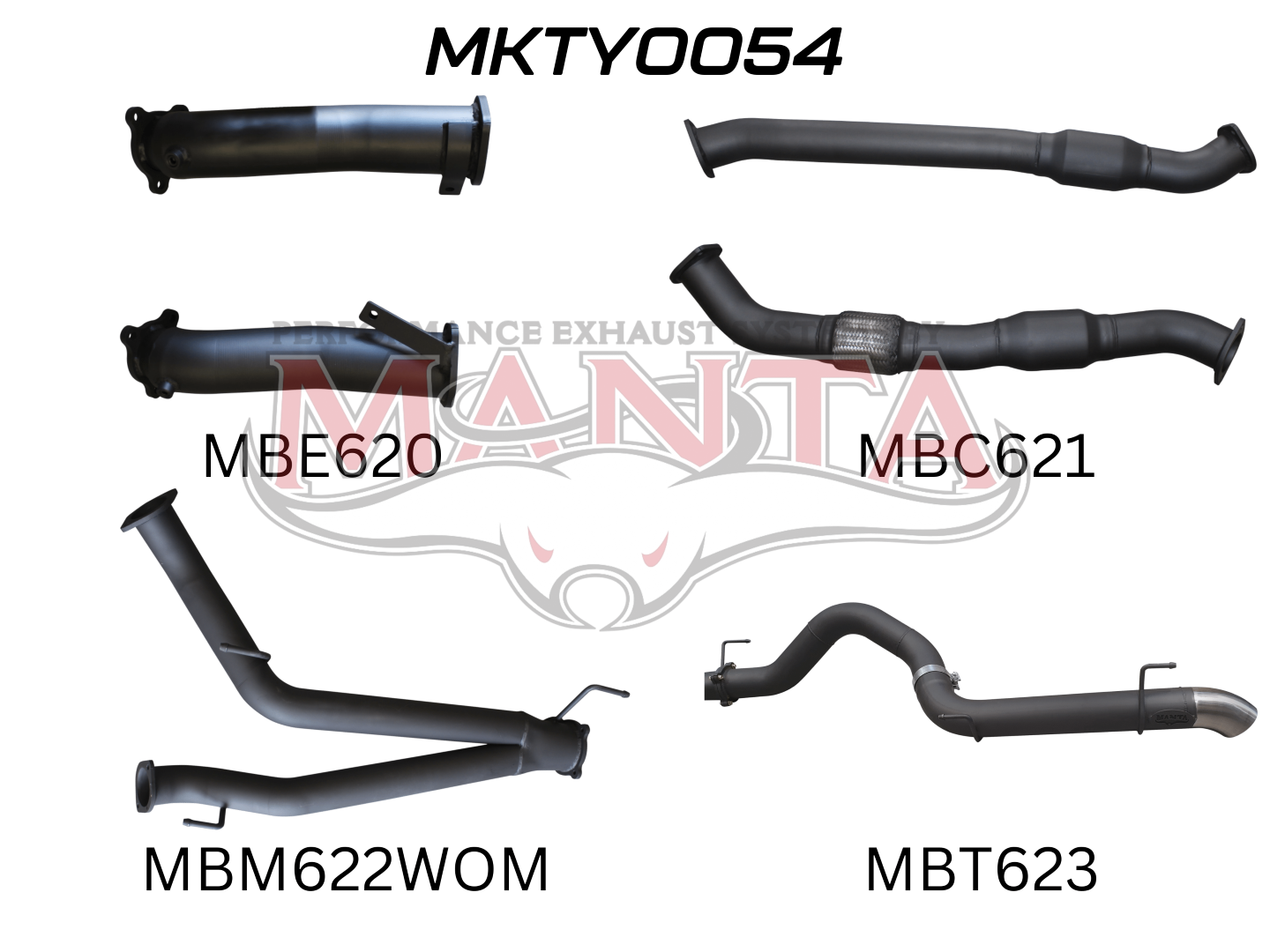 Toyota Landcruiser VDJ200 3in Dual With Cat, NO Muffler, 4in Exit, Aluminised Steel