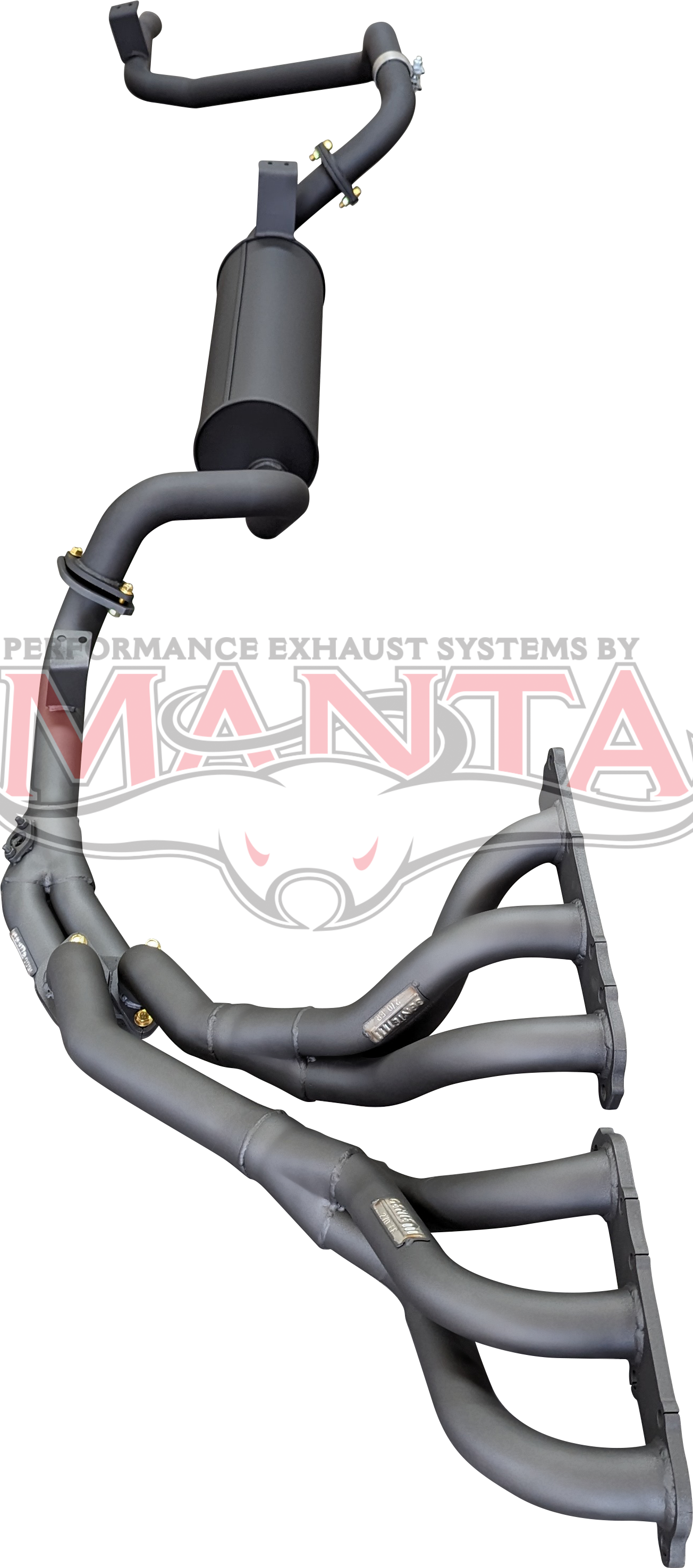 Toyota LandCruiser FZJ80 4.5L Extractors & 2.5in Full System (mandrel bend extractors), Aluminised Steel
