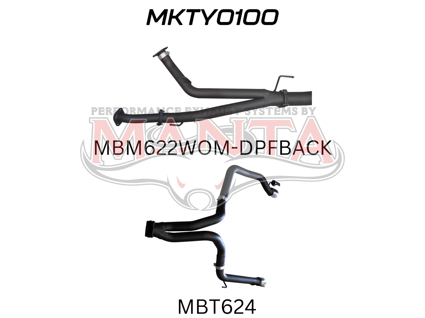Toyota Landcruiser VDJ200 3in DPF Back Twin 3in Tailpipe, Aluminised
