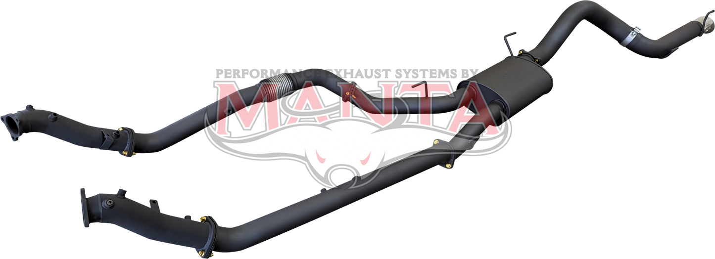 Toyota Landcruiser VDJ200 DPF 3in Dual NO Cat, Muffler, 4in Tailpipe, Aluminised