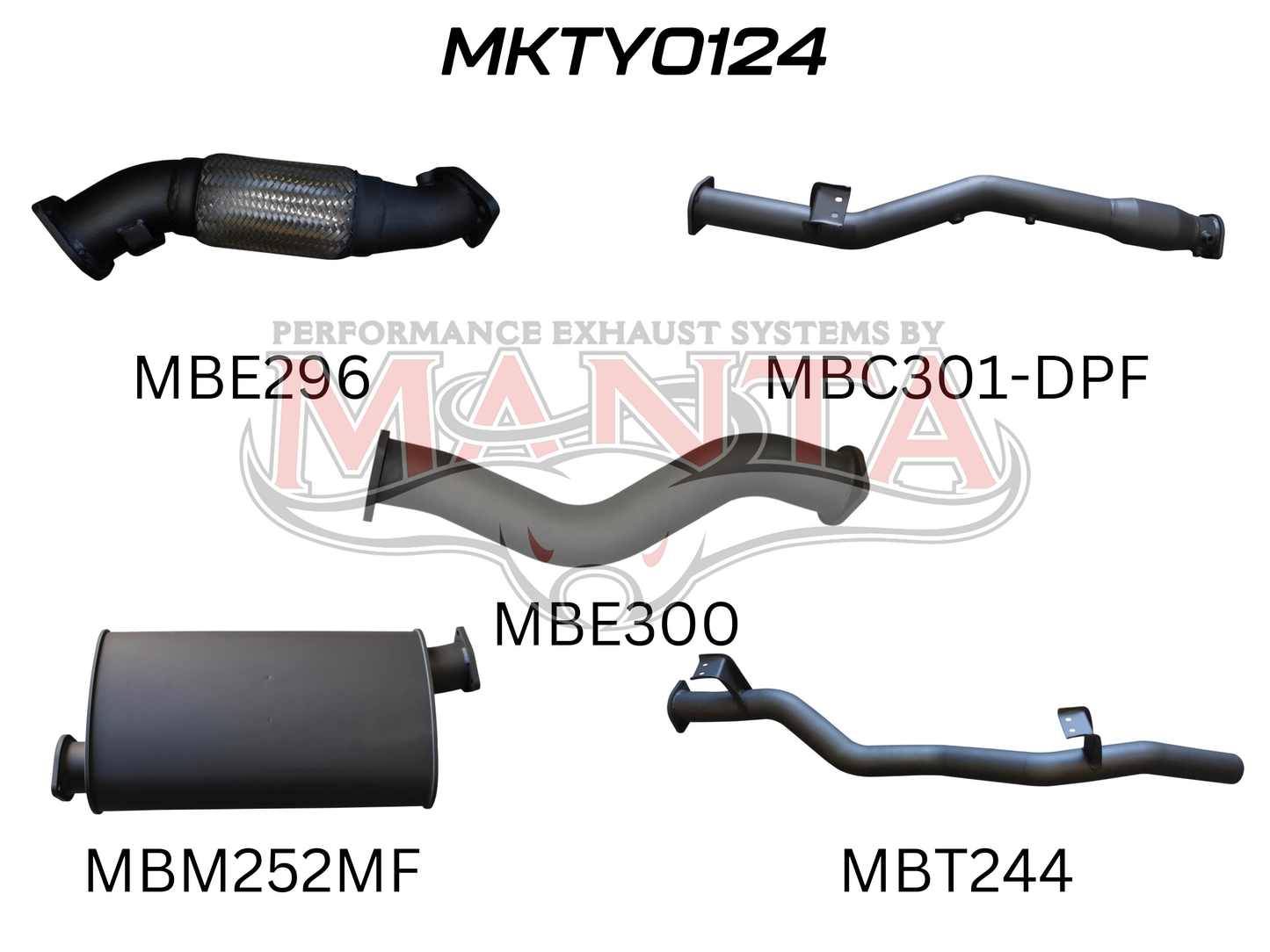 Toyota Landcruiser VDJ79 V8 Ute 3in With Cat & Muffler DPF, Aluminised Steel