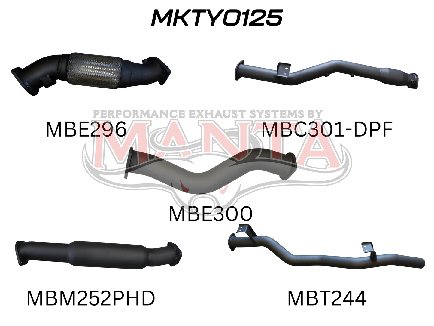 Toyota Landcruiser VDJ79 V8 Ute 3in With Cat & Hotdog DPF, Aluminised Steel