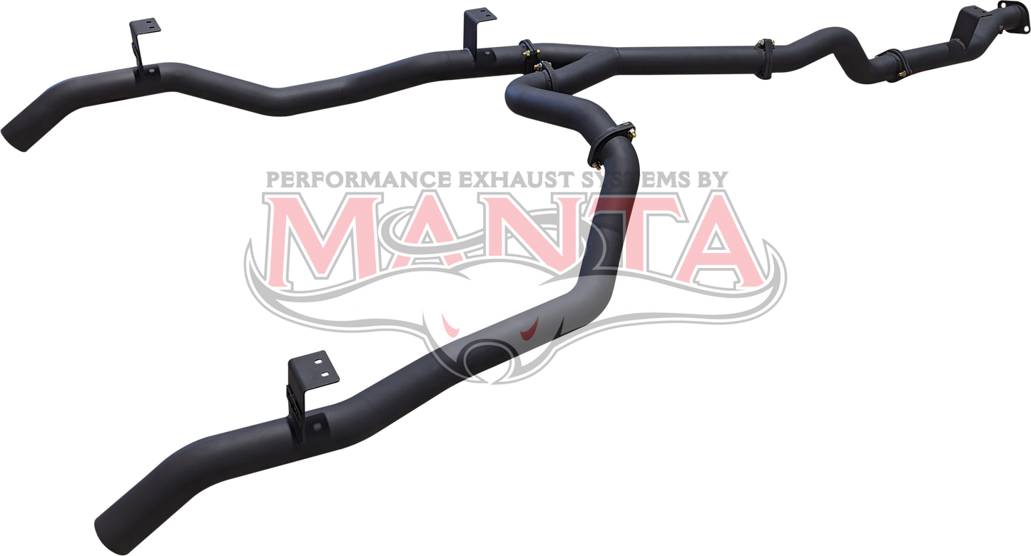 Toyota Landcruiser VDJ79 V8 Ute Dual 3in DPF Back, Aluminised Steel