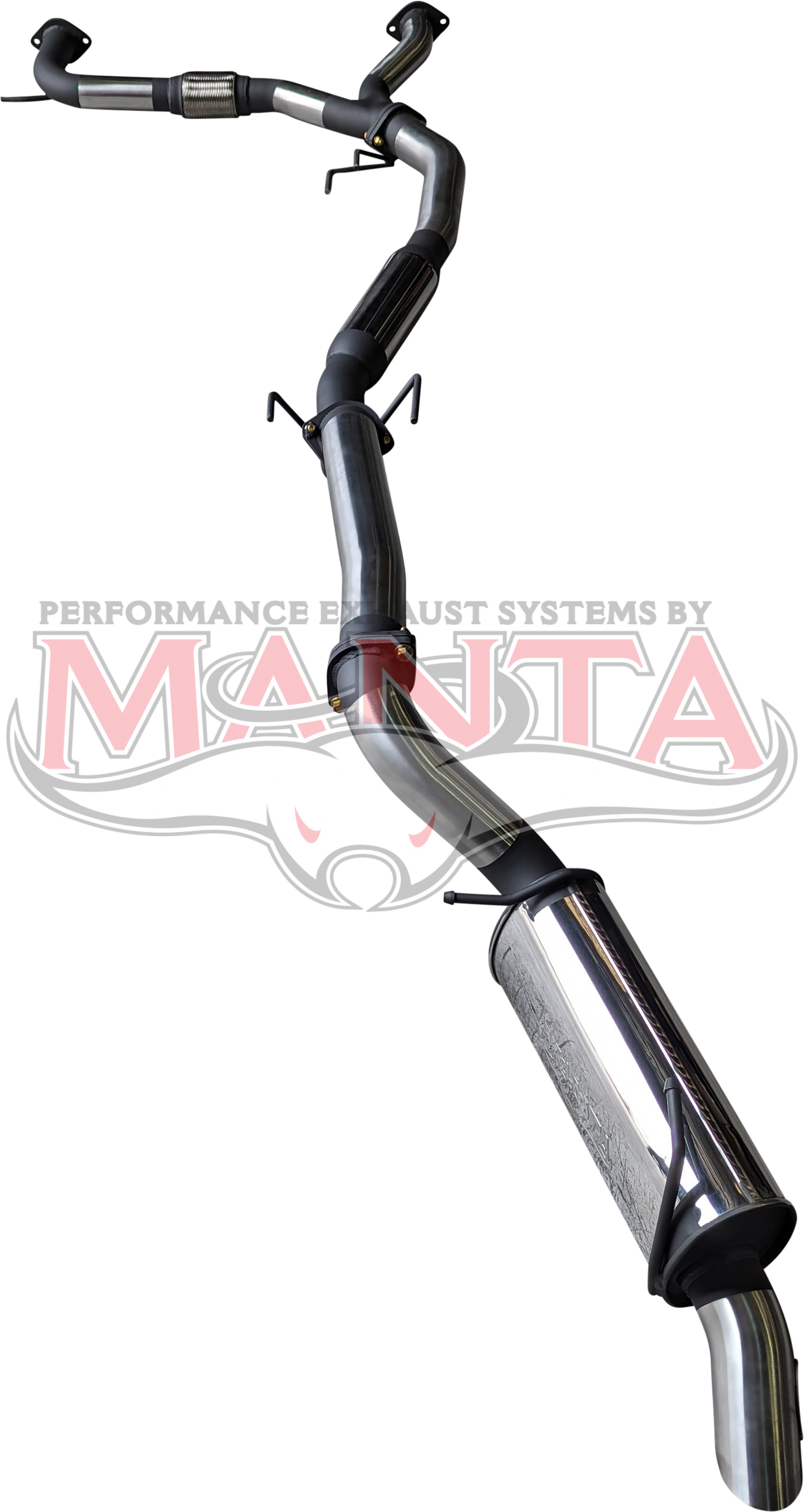 Nissan Patrol Y62 V8 5.6L Wagon 3in Catback With Hotdog/Muffler, Stainless Steel
