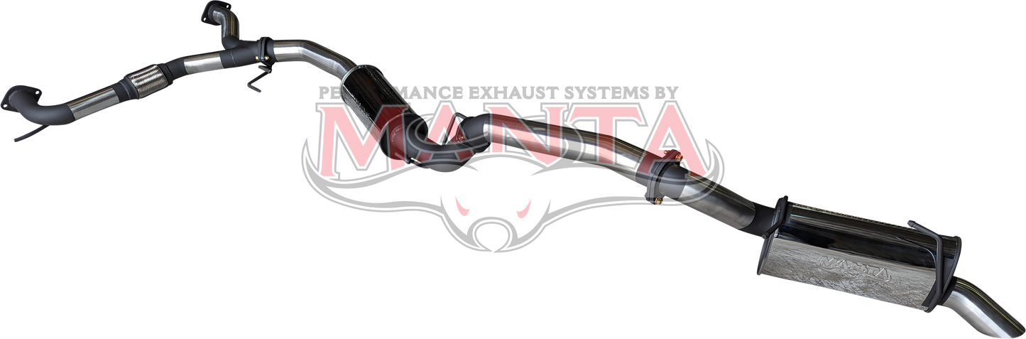Patrol Y62 V8 5.6L, 3in Cat Back, Medium Noise, Small Centre Muffler, Stainless Steel