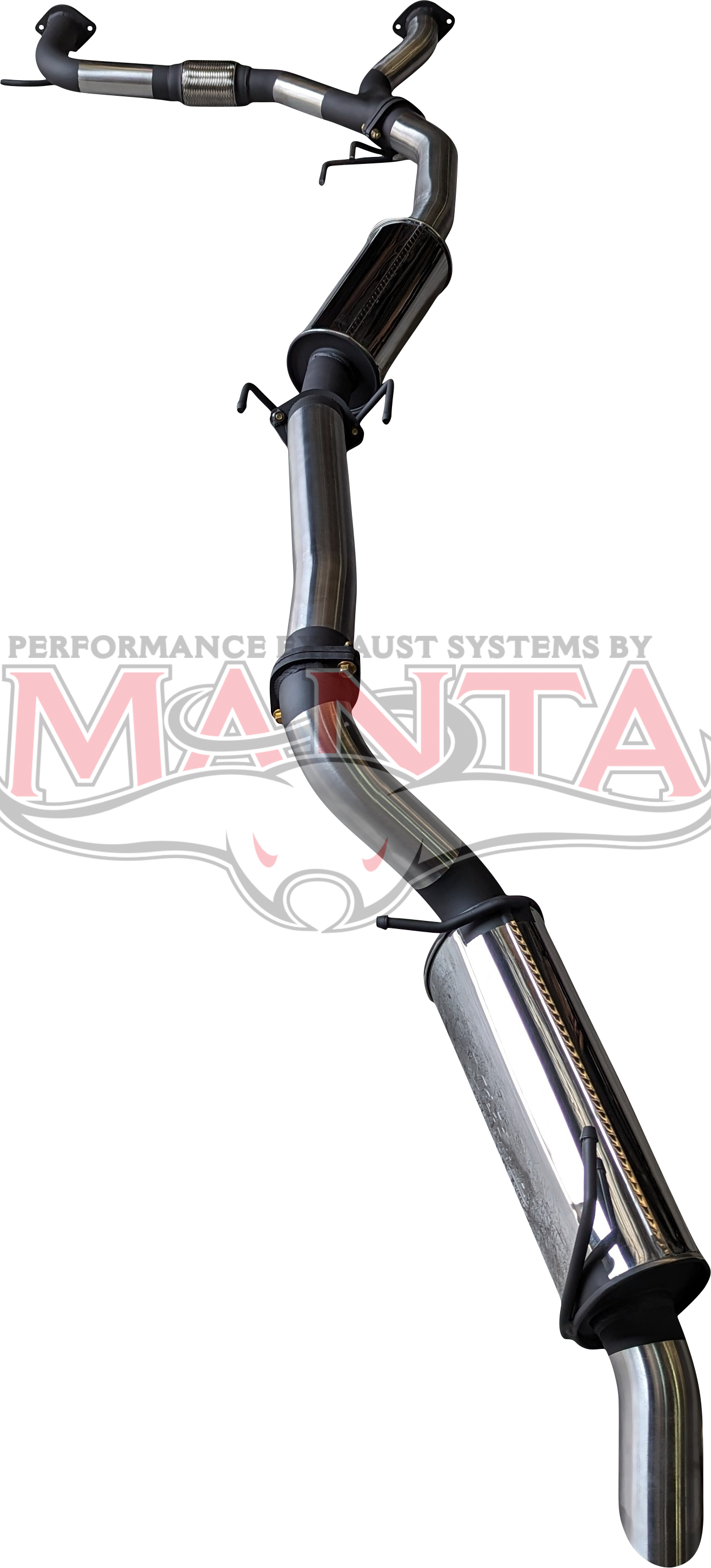 Patrol Y62 V8 5.6L, 3in Cat Back, Medium Noise, Small Centre Muffler, Stainless Steel