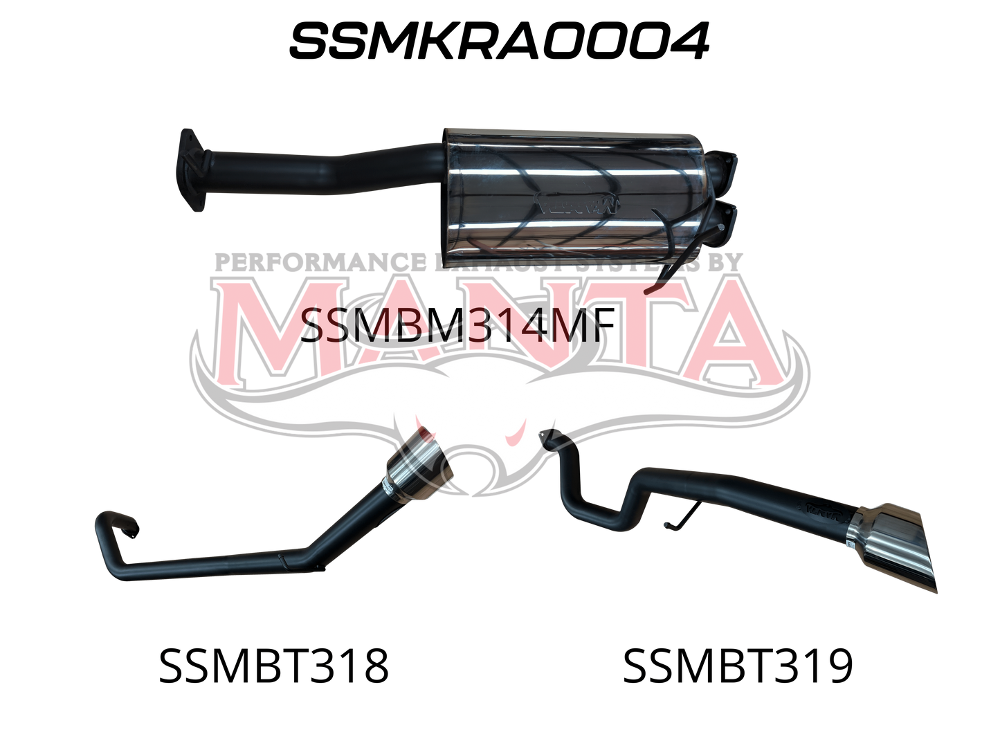 DT RAM 1500 5.7L V8 3in Single into Twin, Factory Cat Back Exhaust, with 5in Chrome tips, Stainless Steel