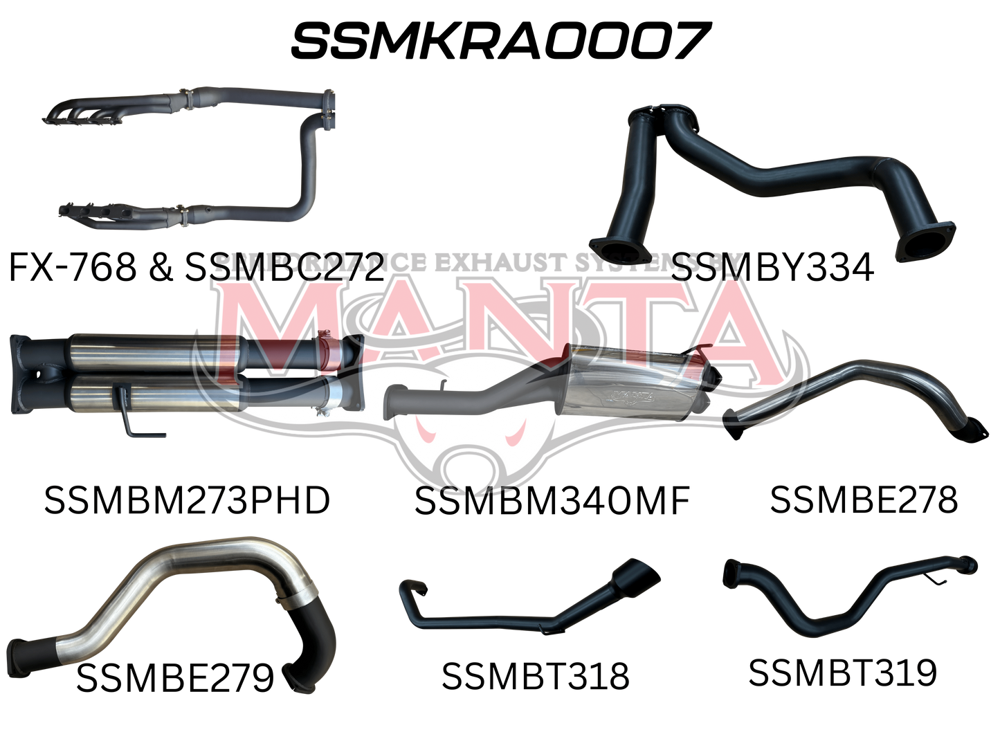 DT RAM 1500 5.7L V8 3in Twin Full Exhaust, with Extractors and Cats, and 5in Black tips, Stainless Steel