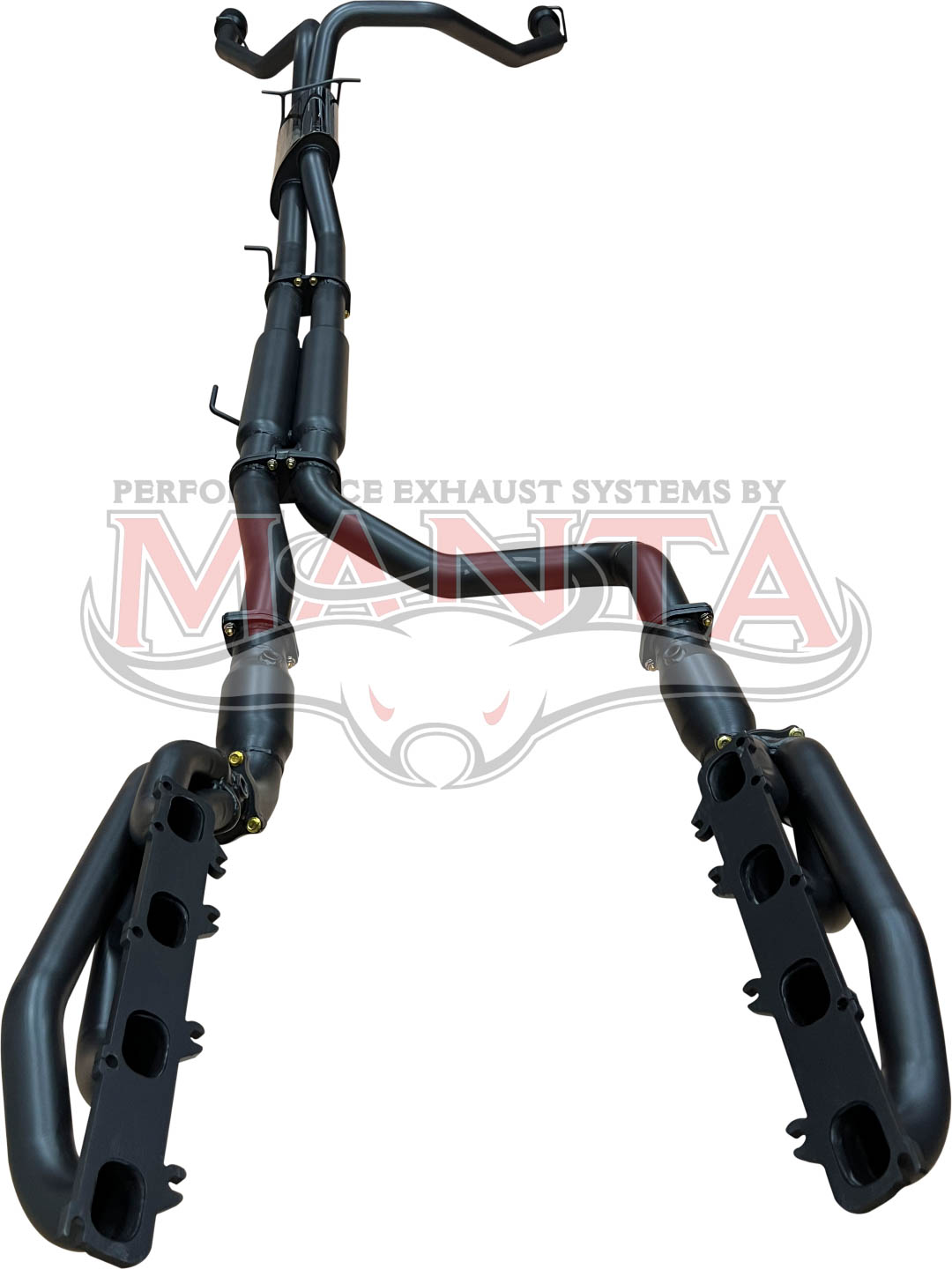 DT RAM 1500 5.7L V8 3in Twin Full Exhaust, with Extractors and Cats, and 5in Black tips, Stainless Steel