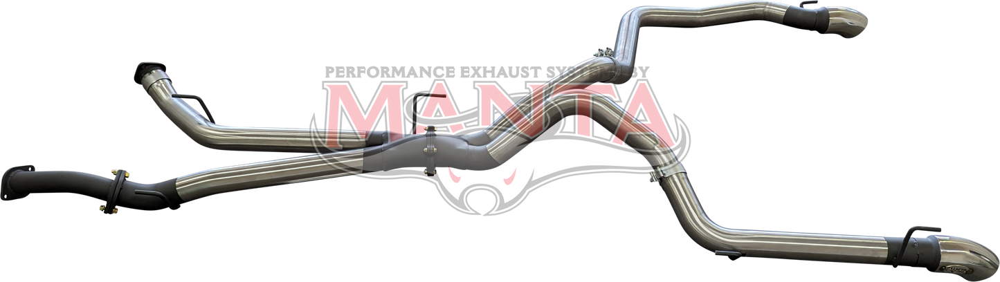 Toyota Landcruiser VDJ200 3in DPF Back Twin 3in Tailpipe, Stainless Steel