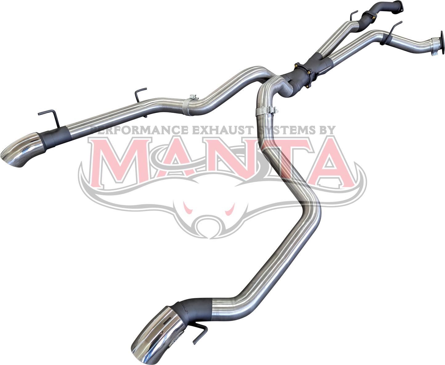 Toyota Landcruiser VDJ200 3in DPF Back Twin 3in Tailpipe, Stainless Steel
