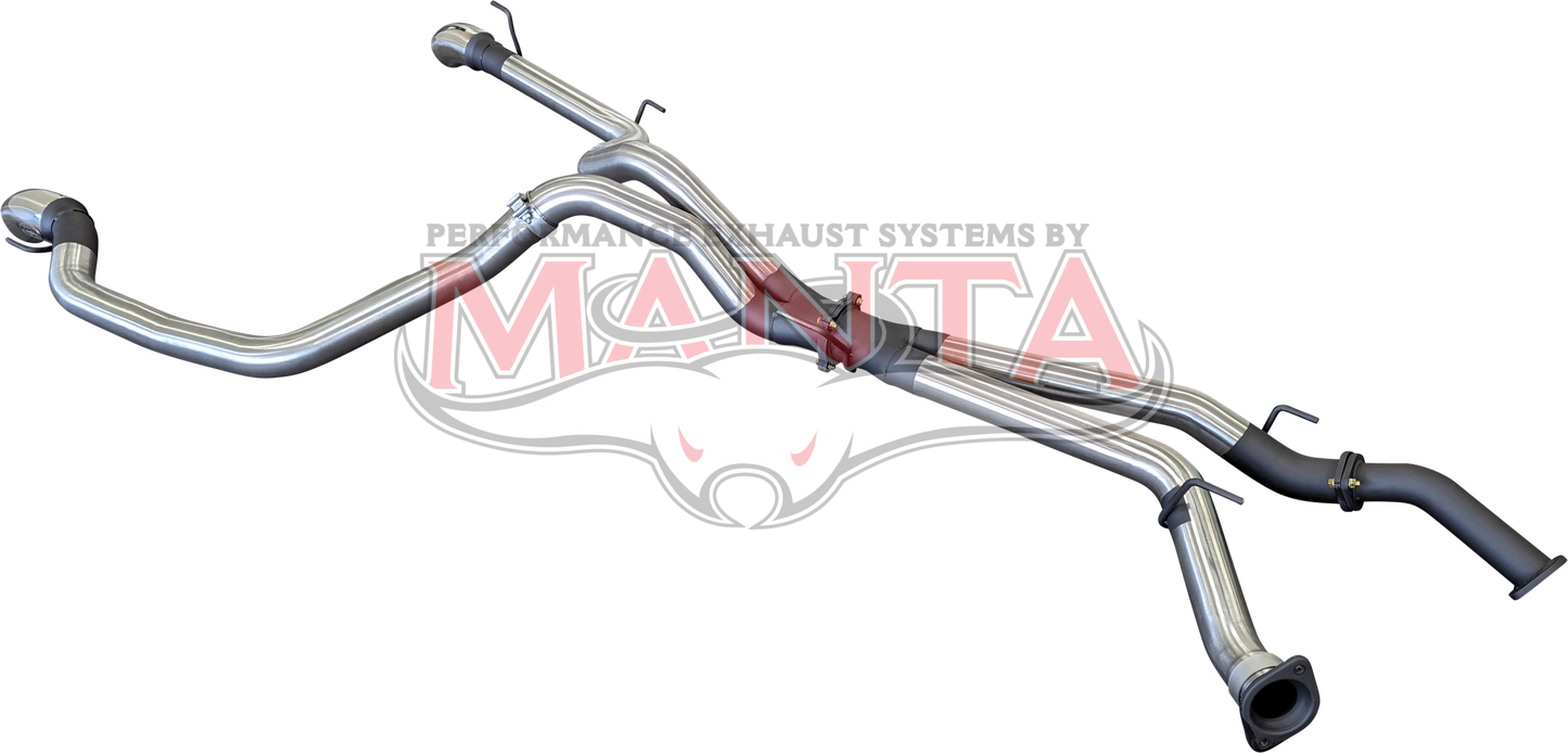 Toyota Landcruiser VDJ200 3in DPF Back Twin 3in Tailpipe, Stainless Steel