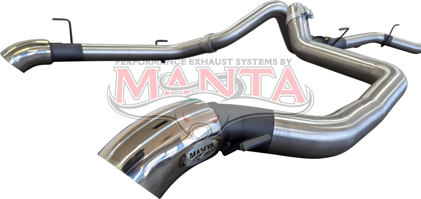Toyota Landcruiser VDJ200 3in DPF Back Twin 3in Tailpipe, Stainless Steel