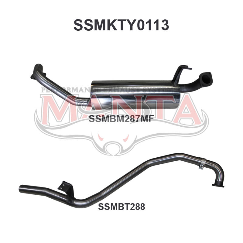 Toyota FZJ80 Landcruiser 2.5in off Extractors, Stainless Steel