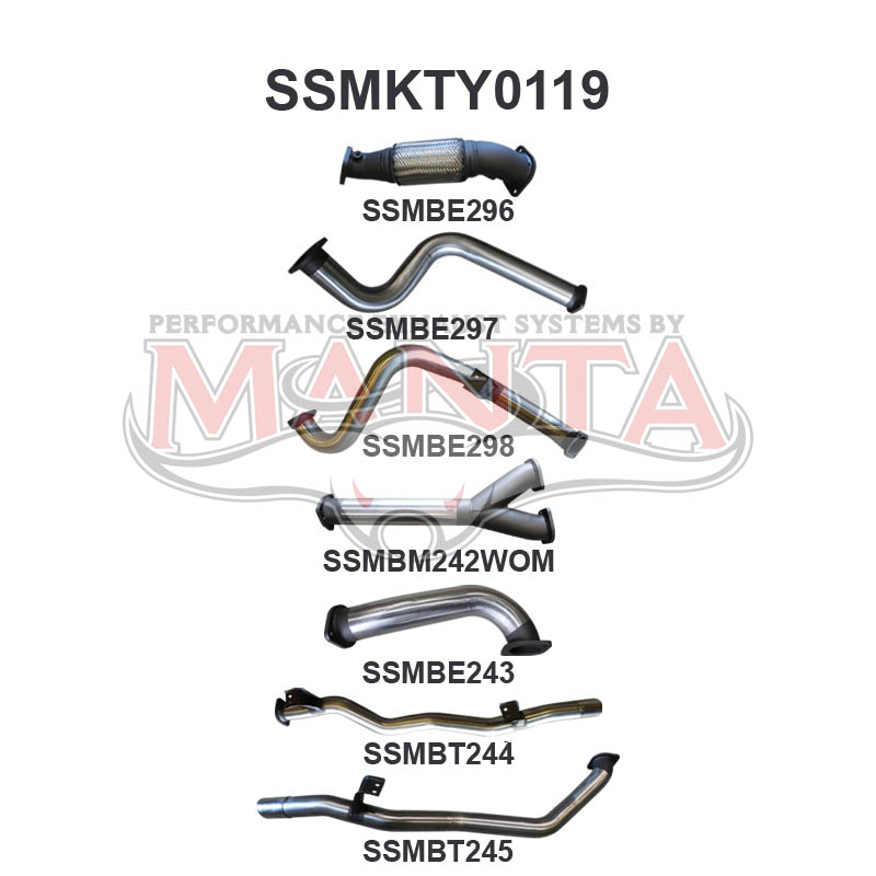 Toyota Landcruiser VDJ79 Single Cab Twin 3in WOM No Cat, Stainless Steel