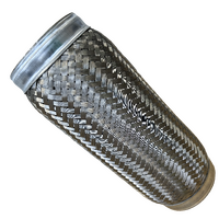 101mm - 4" Inlet X 12" Long - Double Braided Stainless Steel Bellow