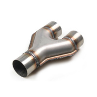 Y-Pipe Single 3" Inlet  (76mm) In, Twin 3" (76mm) Out, 409 Stainless Steel