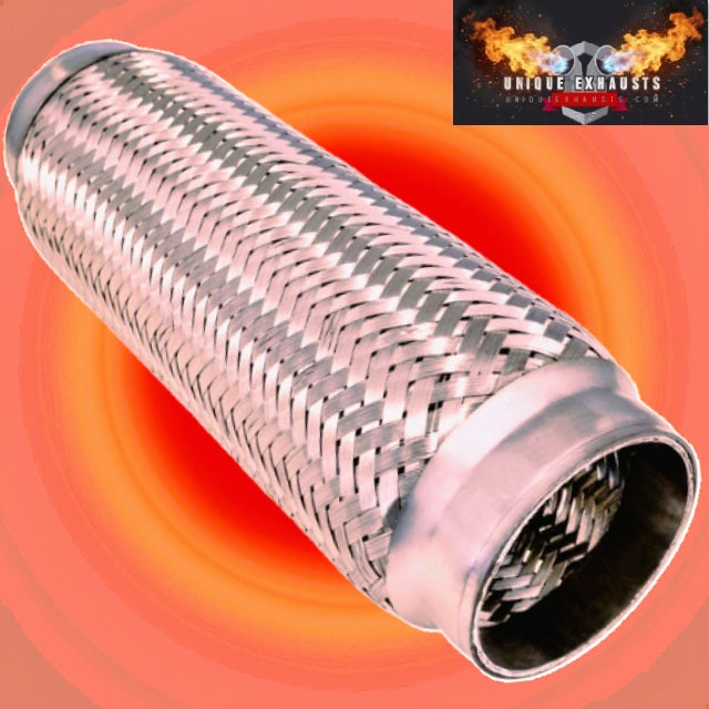 2.5 x 7" Stainless Steel Braided Exhaust Flex Pipe Joint