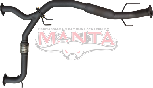 Nissan Patrol Y62 V8 5.6L Wagon, 3in Centre Hotdog - OE Mid Section Replacement, Aluminised Steel