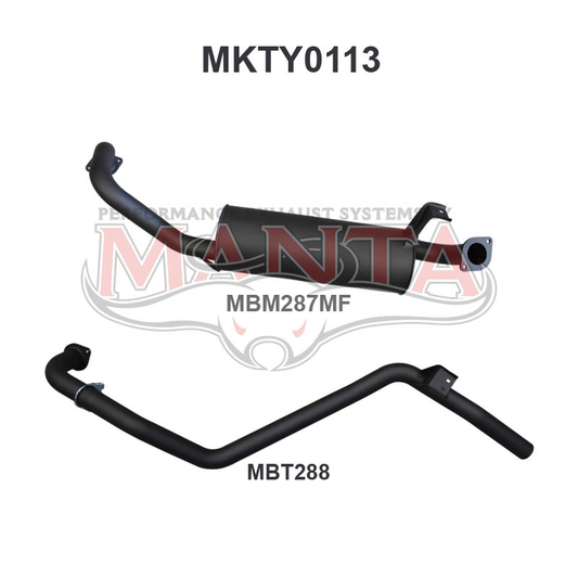 Toyota FZJ80 Landcruiser 2.5in off Extractors, Aluminised Steel