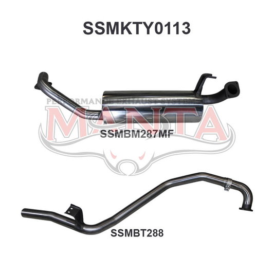 Toyota FZJ80 Landcruiser 2.5in off Extractors, Stainless Steel