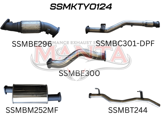 Toyota Landcruiser VDJ79 DPF V8 Ute 3in With Cat & Muffler, Stainless Steel