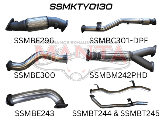 Toyota Landcruiser VDJ79 V8 Ute Dual 3in With Cat & Hotdog DPF, Stainless Steel