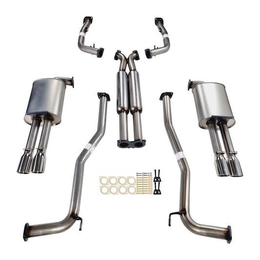 Holden Commodore VE, VF V6 V8 Ssdan Wagon 2.5" Kit with 2 x Hotdog - Pipe & 4 X AC Tips - Stainless Steel 409L